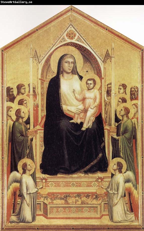 GIOTTO di Bondone Enthroned Madonna with Saints